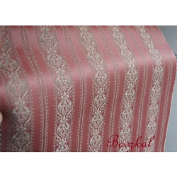 Tkanina stylowa pasy róż Lord